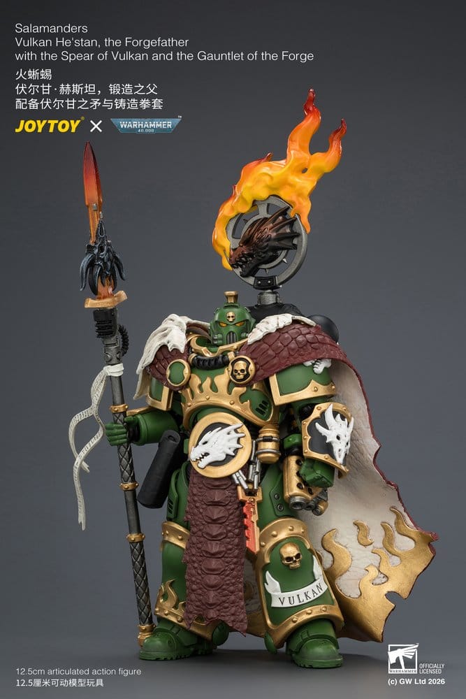 Warhammer Figura Salamandras Vulkan He'stan, o Forjador 13 cm