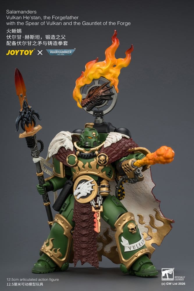 Warhammer Figura Salamandras Vulkan He'stan, o Forjador 13 cm