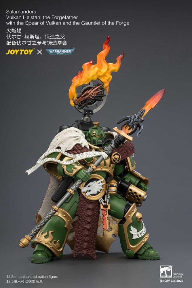 Warhammer Figura Salamandras Vulkan He'stan, o Forjador 13 cm