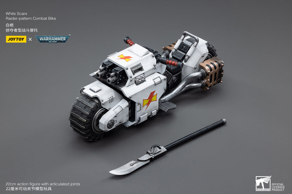 Warhammer 40k Veículo 1/18 White Scars Raider-pattern Combat Bike 22 cm