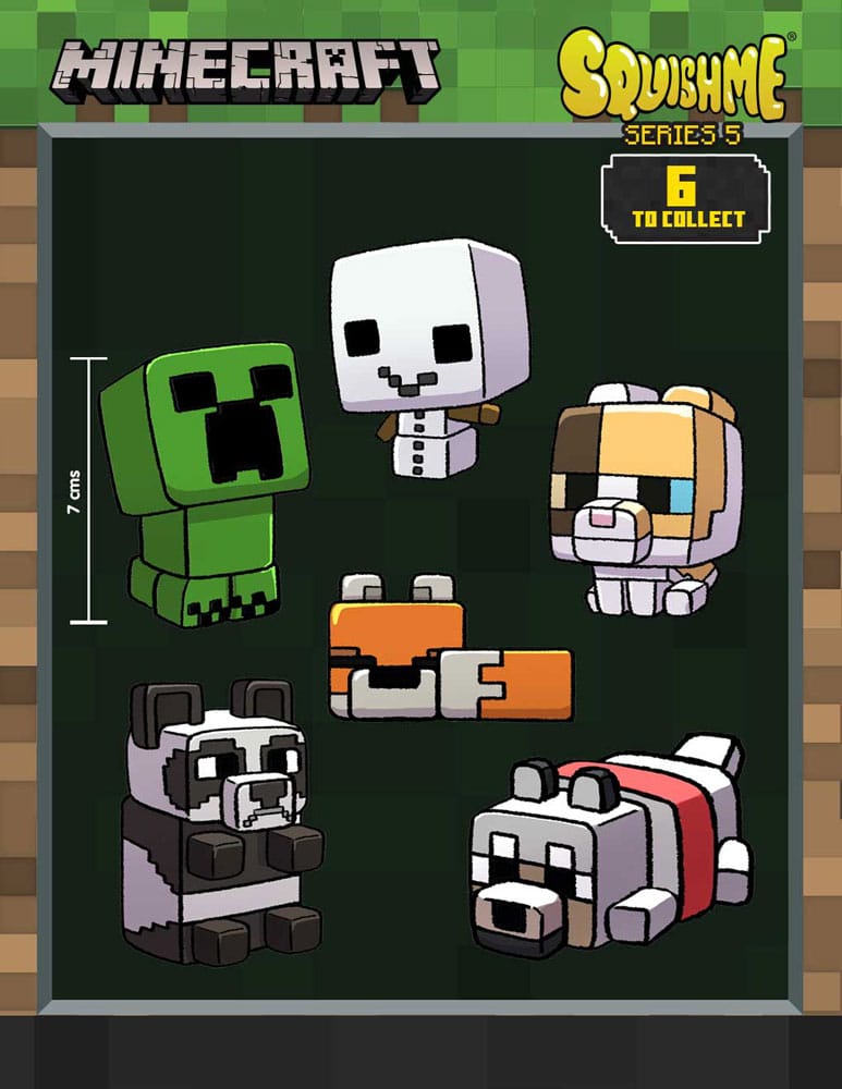 Minecraft Figuras Antiestresse Squishme 7 cm Série 5 Expositor (16)