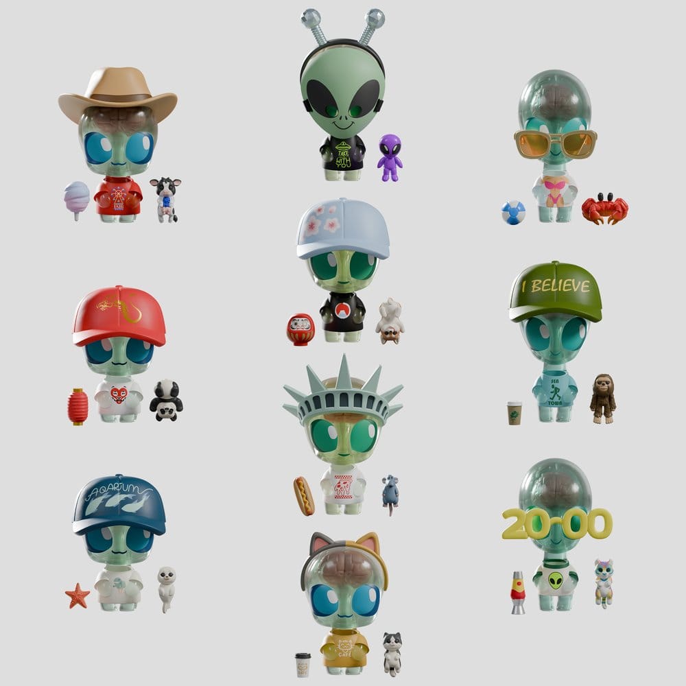 Abducted Figuras Mini S1 9 cm Blind Box Expositor (9) Frikytopia