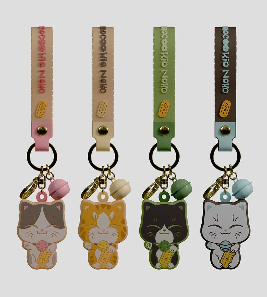 Manecookie Neko Porta-Chaves de Silicone S1 13 cm Blind Box Expositor (8) Frikytopia
