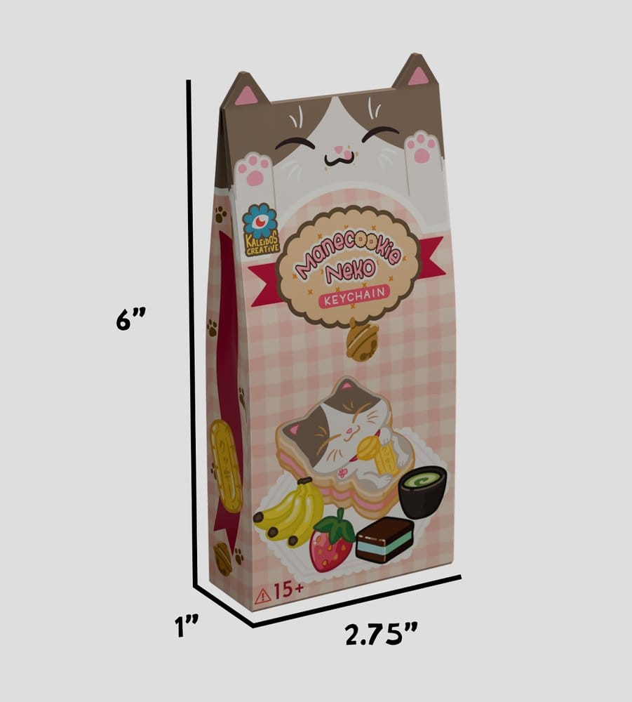 Manecookie Neko Porta-Chaves de Silicone S1 13 cm Blind Box Expositor (8)