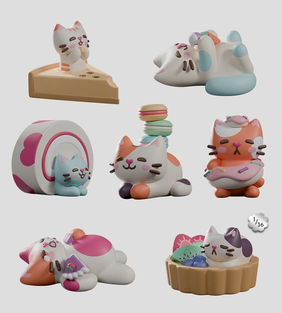 Bake Me a Cat Figuras Mini S1 7 cm Blind Box Expositor (6) Frikytopia