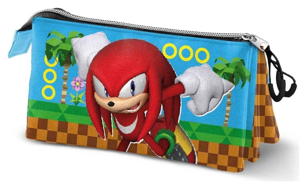 Sonic - The Hedgehog Triple Estuche para lápices SEGA Knuckles Run Multicolour
