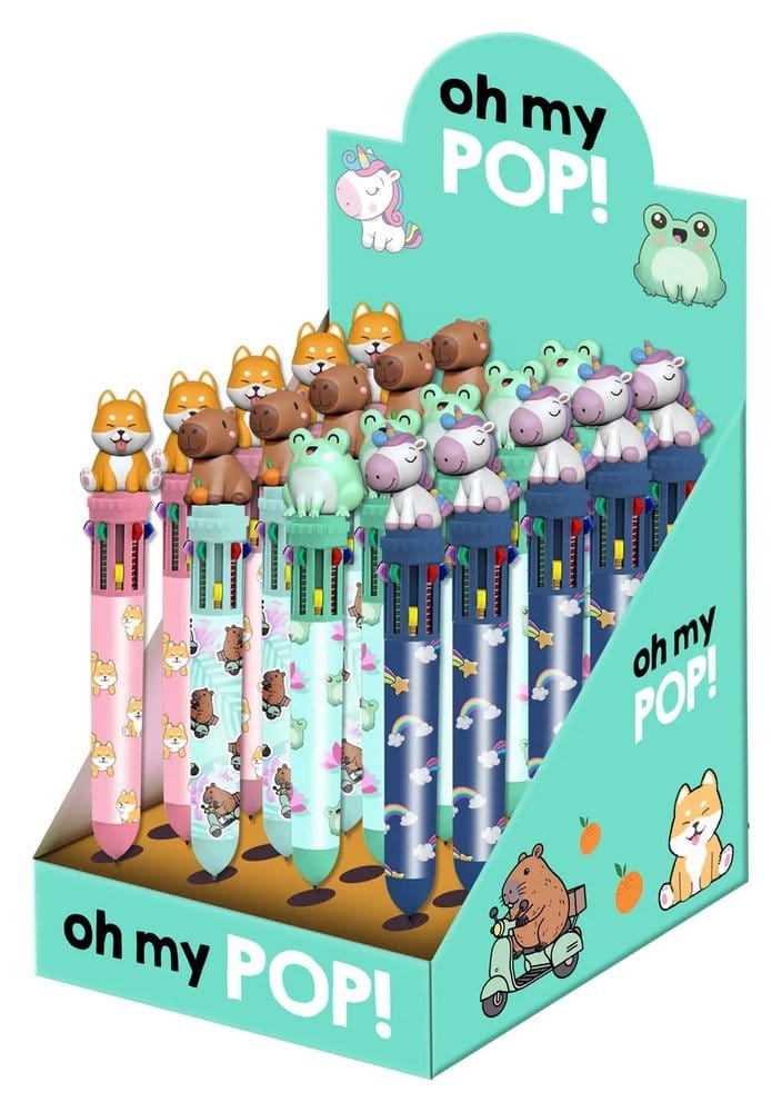 Oh My Pop ! Bolígrafo 10 colores Mix - Expositor (24) Frikytopia