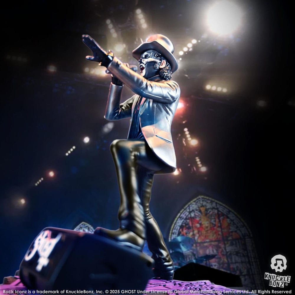 Ghost Estatua Rock Iconz Papa V Perpetua Top Hat 22 cm