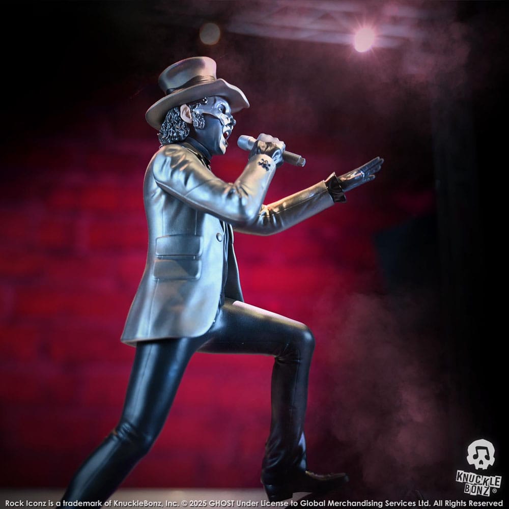 Ghost Estatua Rock Iconz Papa V Perpetua Top Hat 22 cm