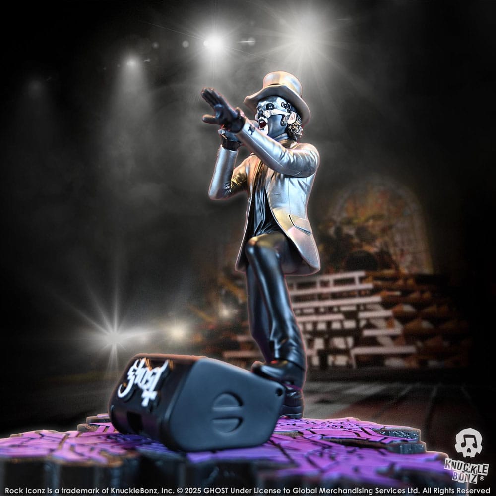 Ghost Estatua Rock Iconz Papa V Perpetua Top Hat 22 cm