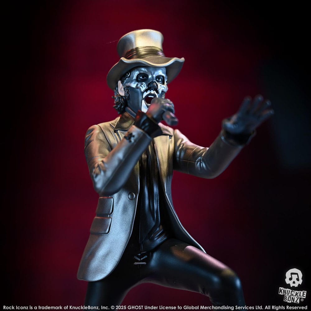 Ghost Estatua Rock Iconz Papa V Perpetua Top Hat 22 cm
