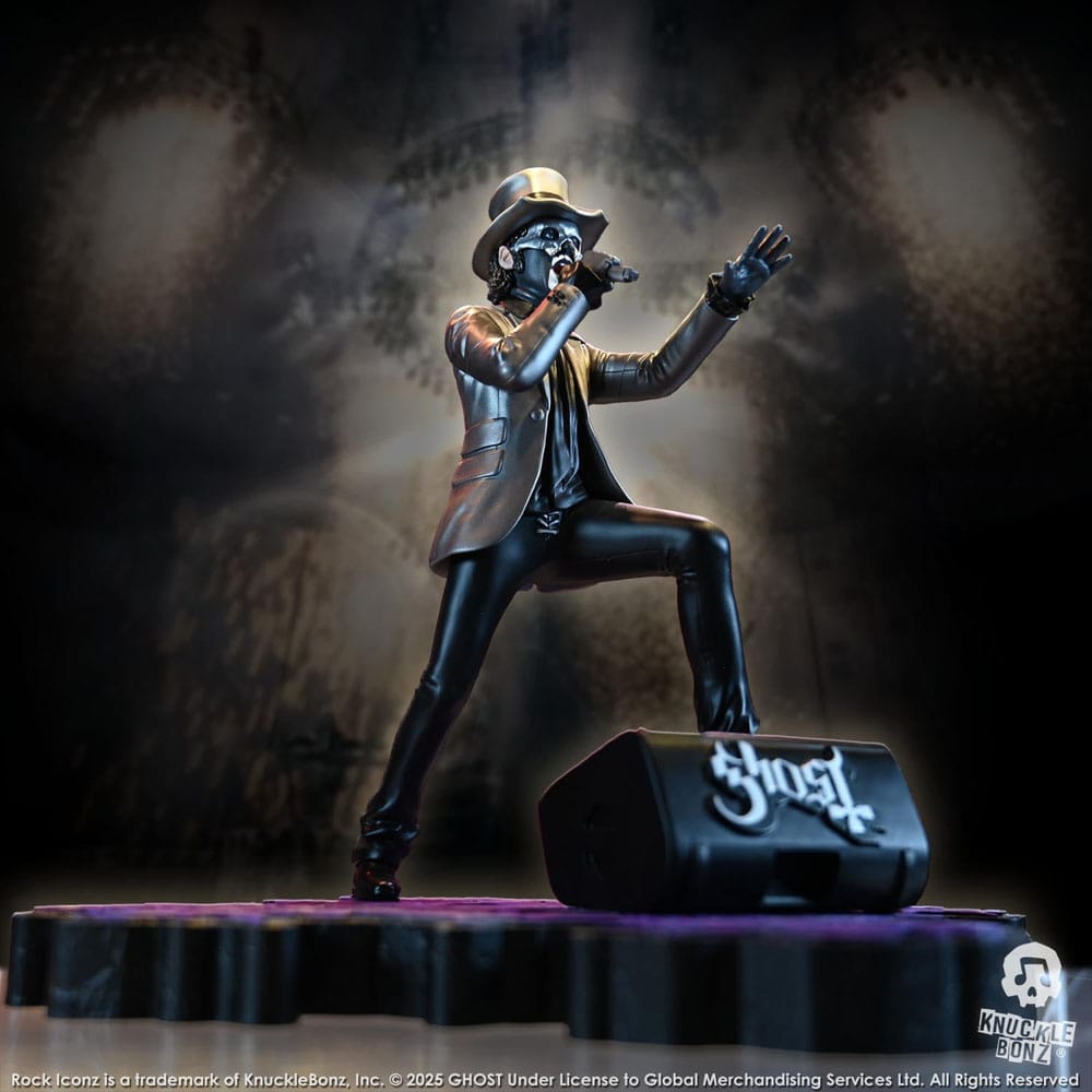 Ghost Estatua Rock Iconz Papa V Perpetua Top Hat 22 cm