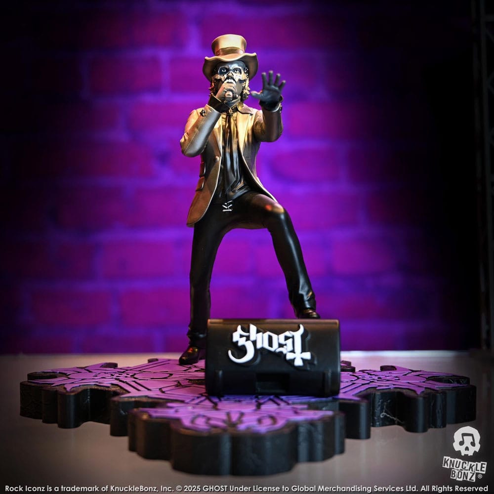 Ghost Estatua Rock Iconz Papa V Perpetua Top Hat 22 cm