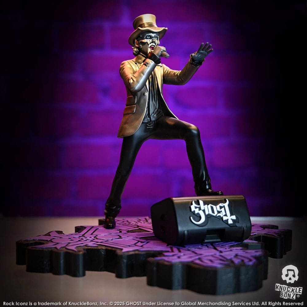 Ghost Estatua Rock Iconz Papa V Perpetua Top Hat 22 cm