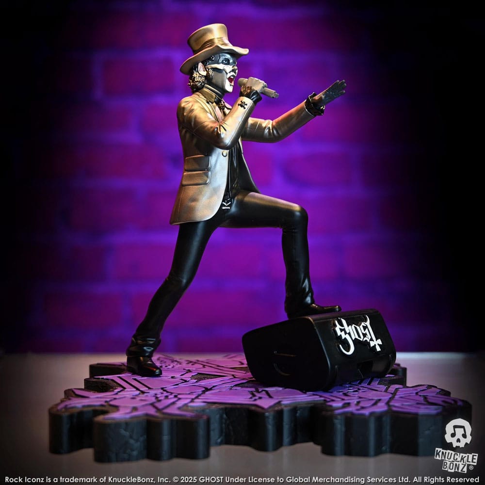Ghost Estatua Rock Iconz Papa V Perpetua Top Hat 22 cm