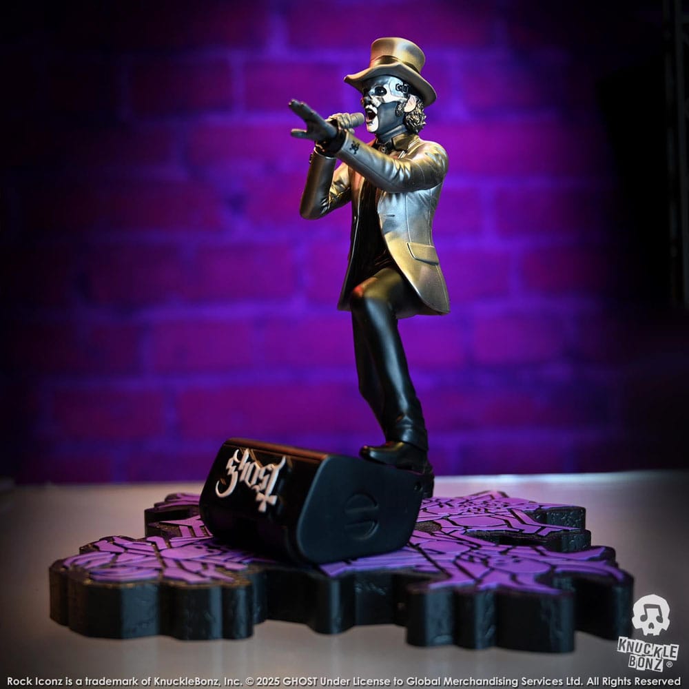 Ghost Estatua Rock Iconz Papa V Perpetua Top Hat 22 cm