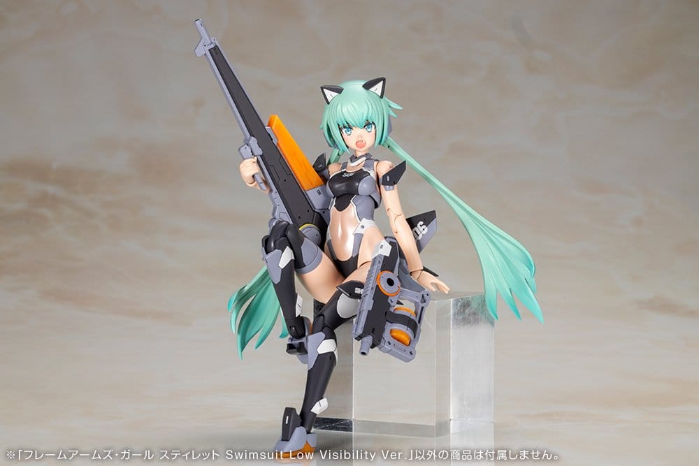Frame Arms Girl Maqueta Plastic Model Kit Stylet Swimsuit Low Visibility Ver. 16 cm