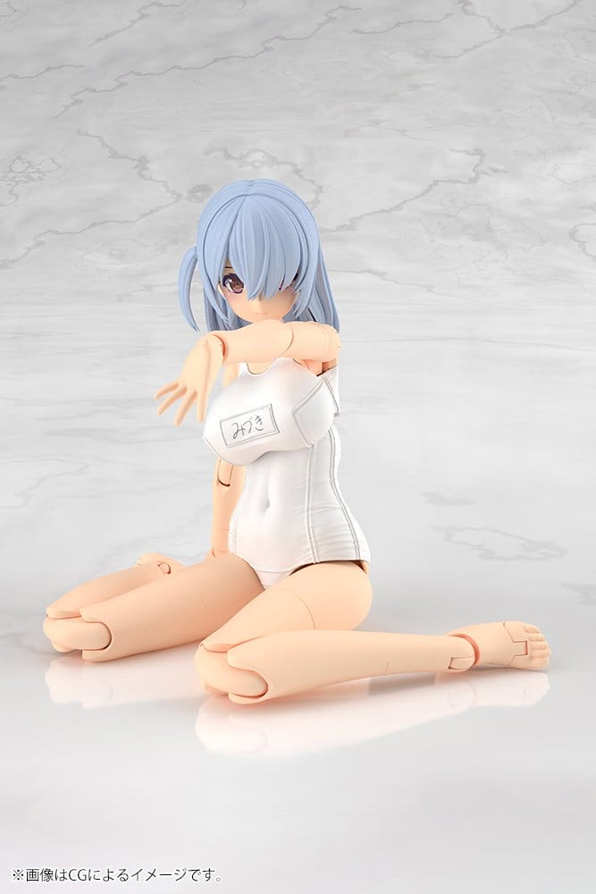 Frame Arms Girl Maqueta Plastic Model Kit Mizuki School Swimsuits White Ver. 16 cm