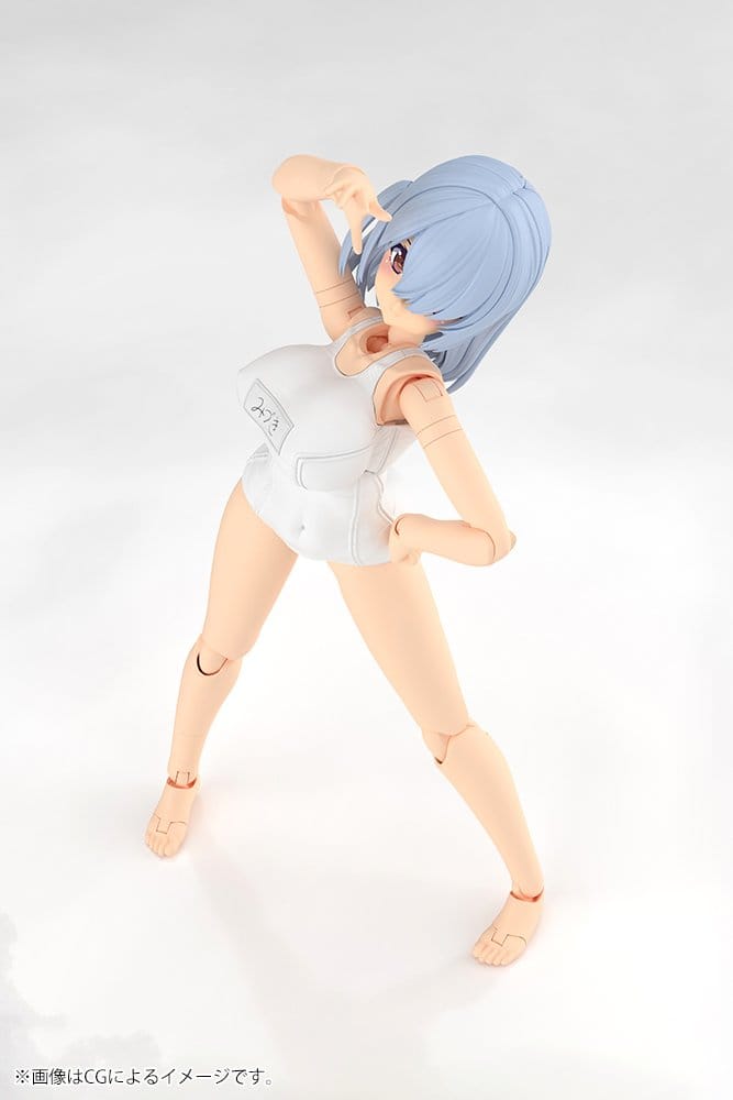Frame Arms Girl Maqueta Plastic Model Kit Mizuki School Swimsuits White Ver. 16 cm