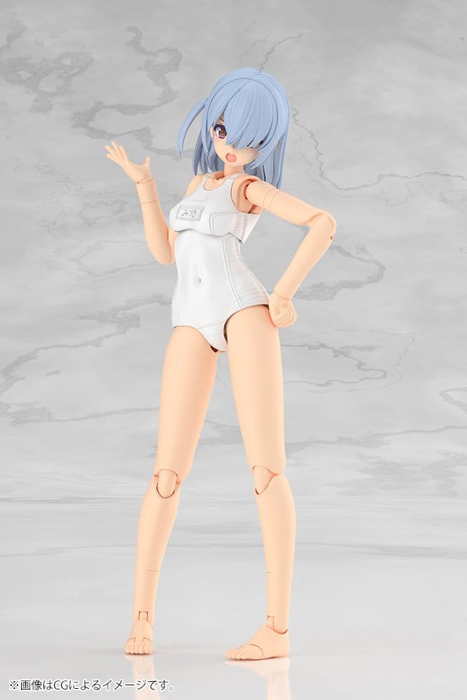 Frame Arms Girl Maqueta Plastic Model Kit Mizuki School Swimsuits White Ver. 16 cm