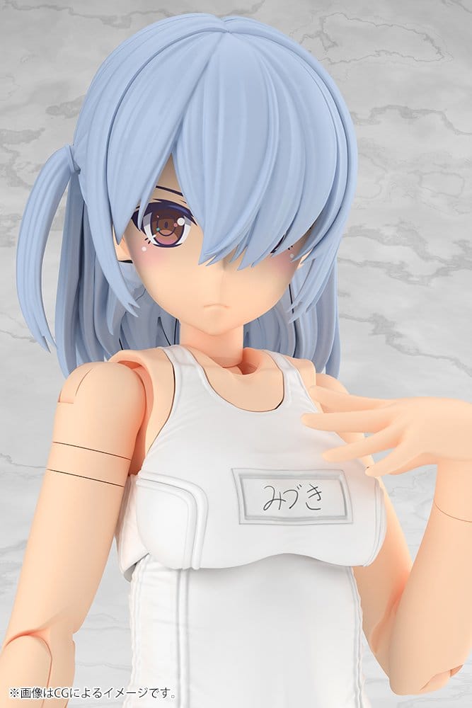 Frame Arms Girl Maqueta Plastic Model Kit Mizuki School Swimsuits White Ver. 16 cm