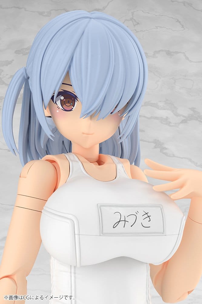Frame Arms Girl Maqueta Plastic Model Kit Mizuki School Swimsuits White Ver. 16 cm