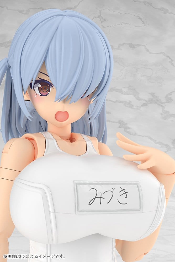 Frame Arms Girl Maqueta Plastic Model Kit Mizuki School Swimsuits White Ver. 16 cm