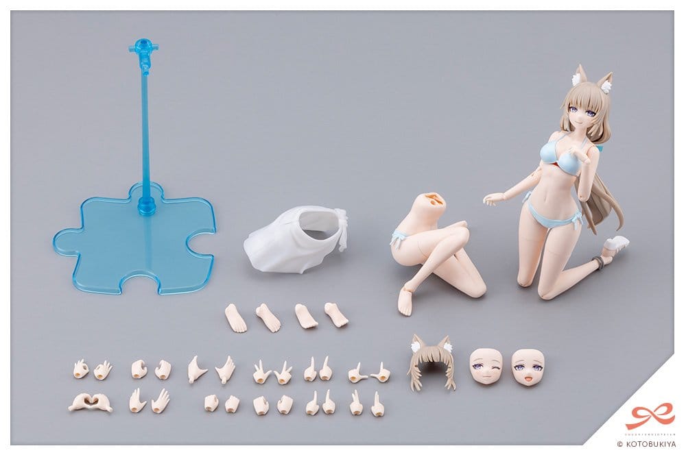 Sousaishojoteien Maqueta Plastic Model Kit 1/10 Animal Ears Emulator Swim Style 17 cm
