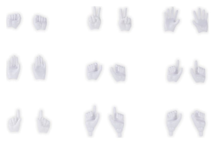 Megami Device M.S.G. Accesorios para Maquetas Plastic Model Kit 1/1 09 Hand Set Skin Color White