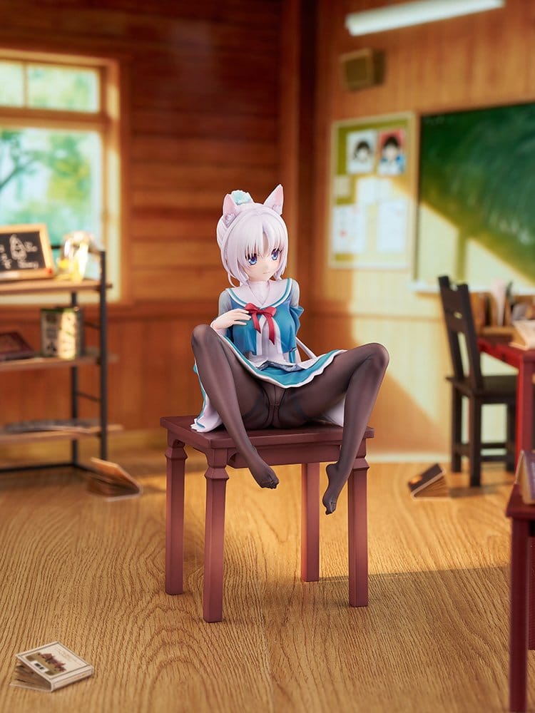Senren*Banka Figura PVC 1/7 Yoshino Tomotake Animal Ears School Uniform Ver. 21 cm