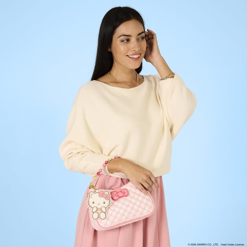 Sanrio by Loungefly Bandolera Com asa com contas e pendente para bolsa Hello Kitty acolchoada