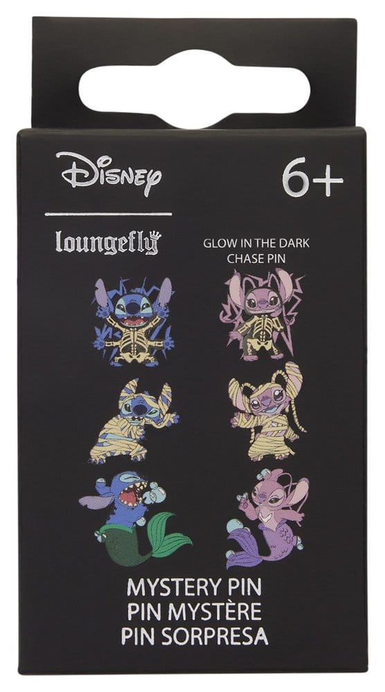 Lilo & Stitch by Loungefly Chapas esmaltadas Stitch & Angel Halloween Costumes Blind Expositor (12)
