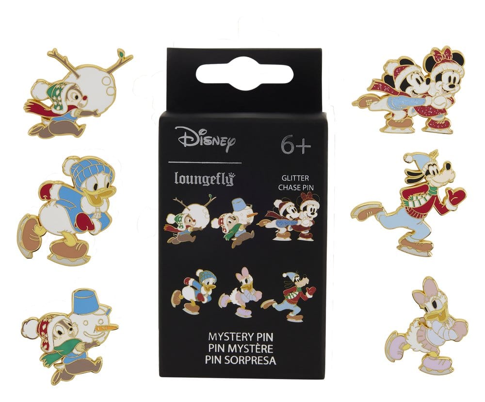 Mickey & Friends by Loungefly Chapas esmaltadas Winter Activities Blind Expositor (12) Frikytopia