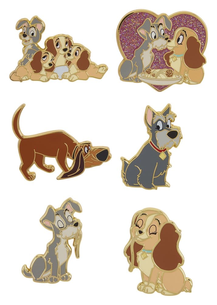 Disney by Loungefly Chapas esmaltadas Lady and the Tramp Blind Expositor (12)