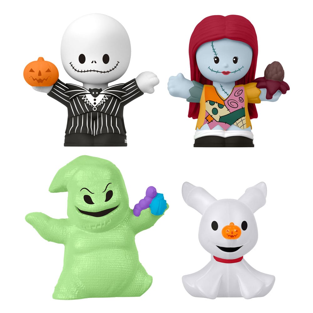 Pesadilla antes de Navidad Pack de 4 Minifiguras Fisher-Price Little People Collector 7 cm Frikytopia