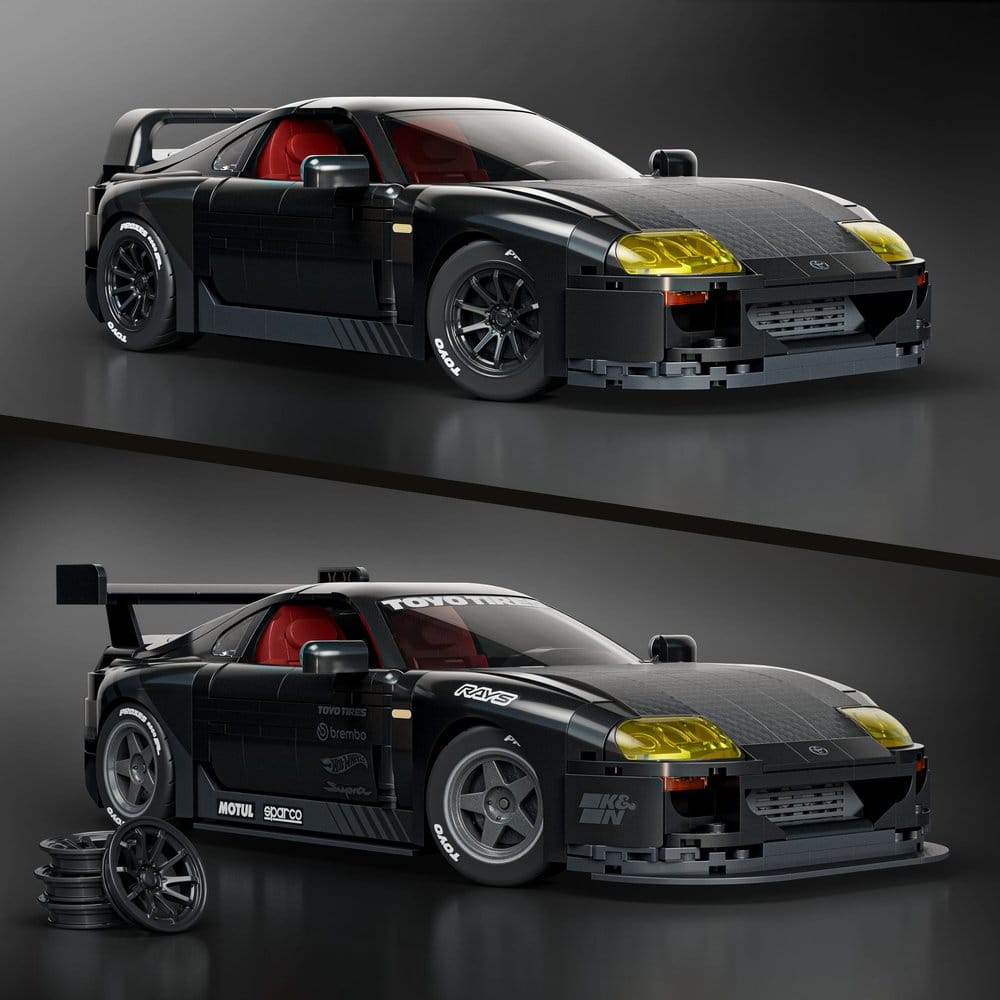 Hot Wheels Elite Mattel Brick Shop Kit de Construcción 1/16 '94 Toyota Supra MKIV