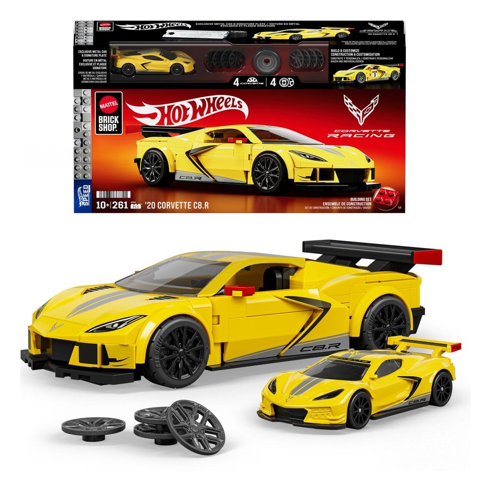 Hot Wheels Speed Mattel Brick Shop Kit de Construcción 1/32 '20 Corvette C8.R Frikytopia