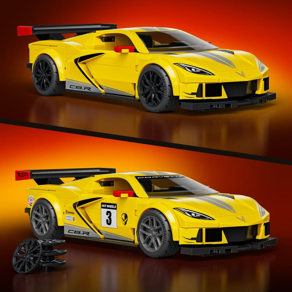 Hot Wheels Speed Mattel Brick Shop Kit de Construcción 1/32 '20 Corvette C8.R
