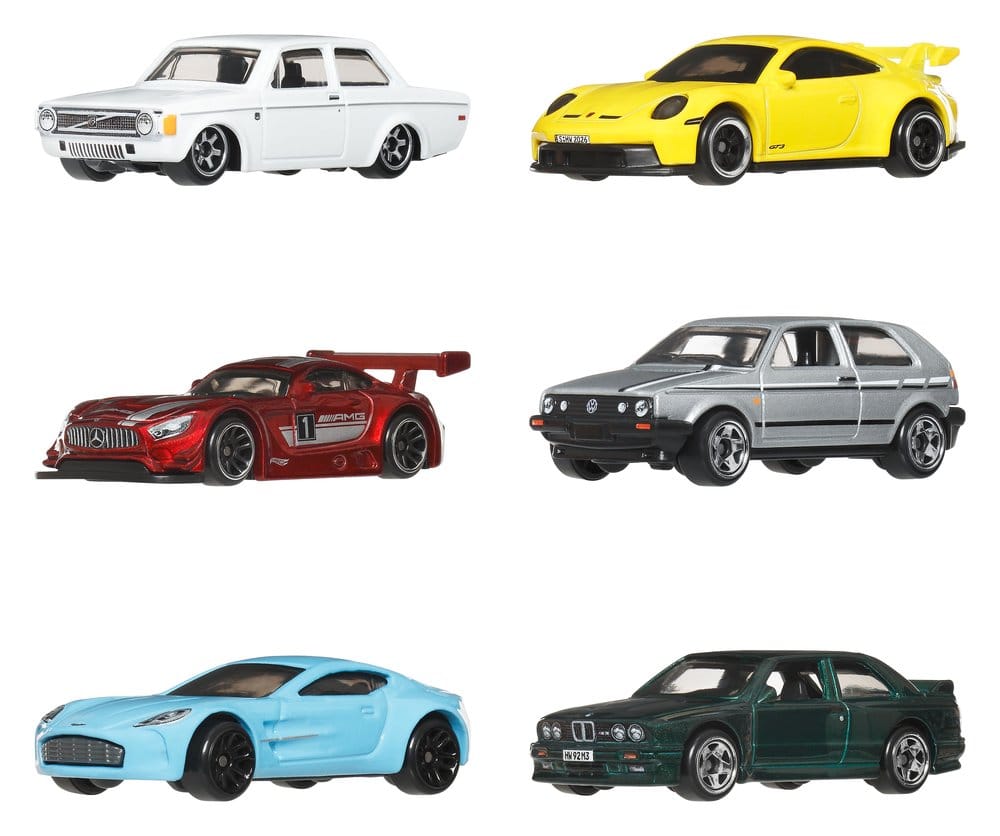 Hot Wheels Silver Series Pack de 6 Vehículos Die-Cast 1/64 Euro Style Frikytopia