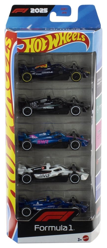 Blister 5 coches F1 Hot Wheels