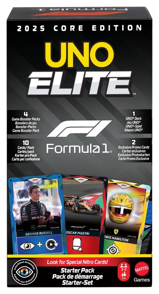 Formula 1 UNO Juego de Cartas Elite F1 Starter-Set Frikytopia
