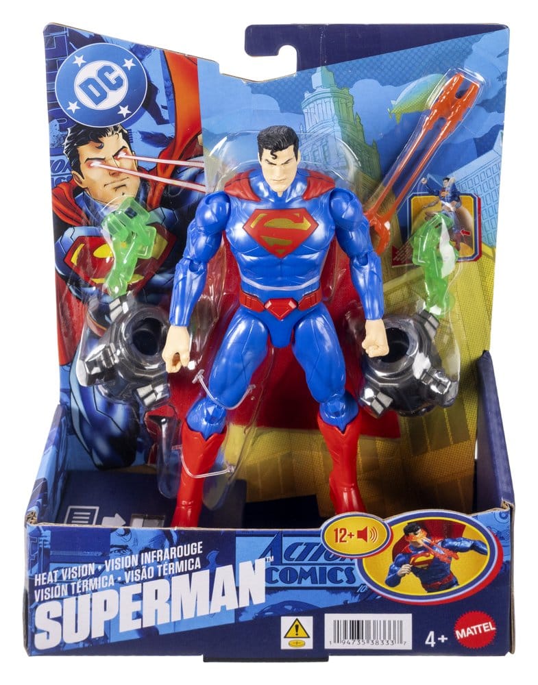 DC Premier Figura con sonido y luz Heat Vision Superman 16 cm