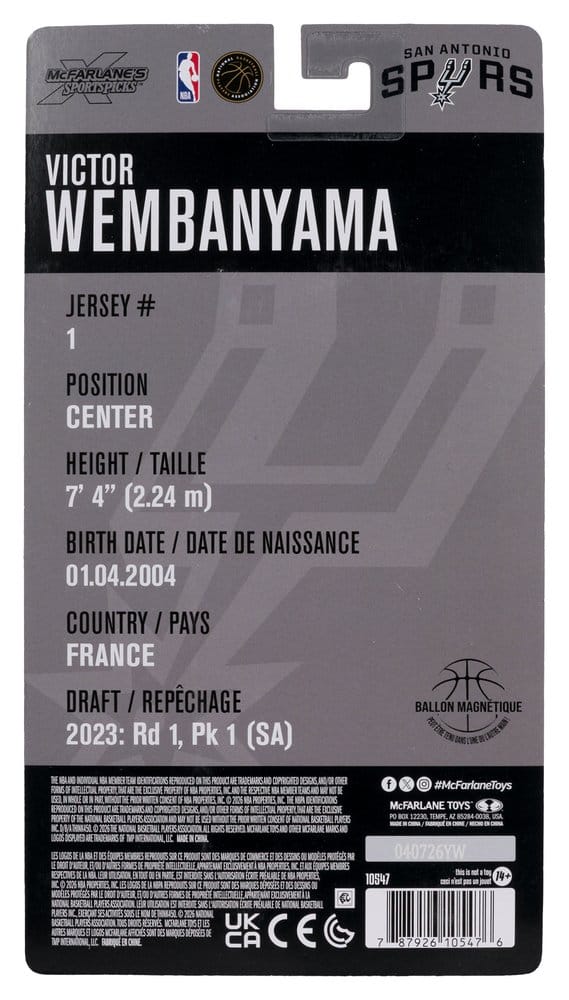 NBA SportsPicks Figura Victor Wembanyama (San Antonio Spurs) 17 cm