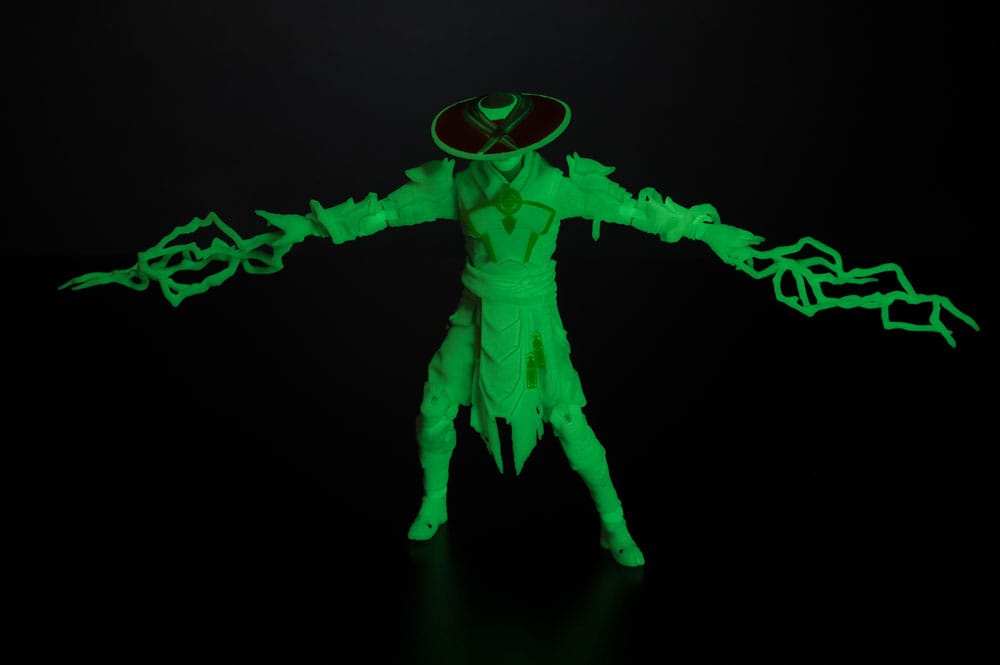 Mortal Kombat Figura Glow in the Dark Edition Raiden (Gold Label) 18 cm