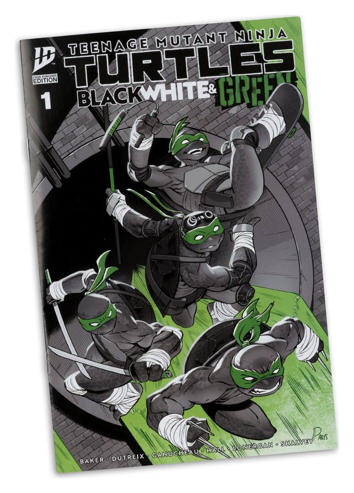 Las Tortugas Ninja Page Punchers Figura Donatello (Black White & Green ) (Red Platinum Edition) 13 cm