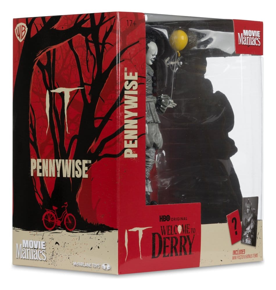 It Welcome to Derry Movie Maniacs Figura Pennywise (Black &amp; White) 16 cm