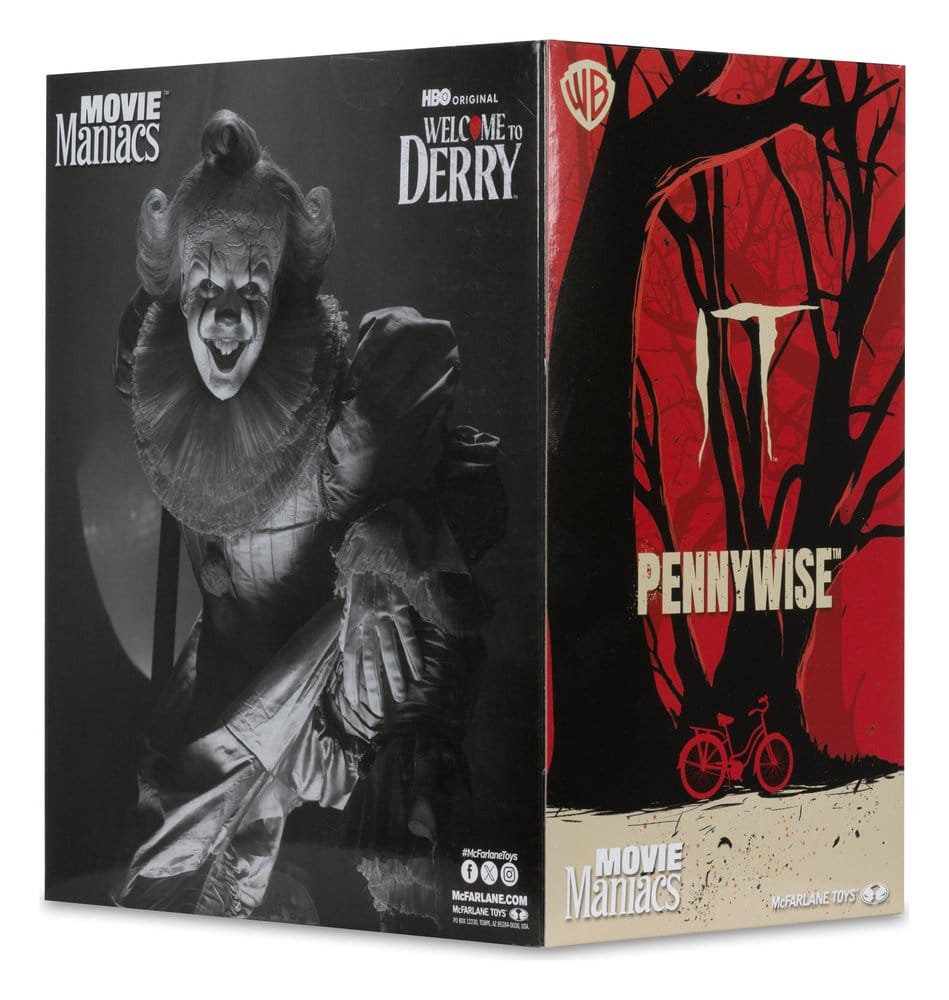 It Welcome to Derry Movie Maniacs Figura Pennywise (Black &amp; White) 16 cm