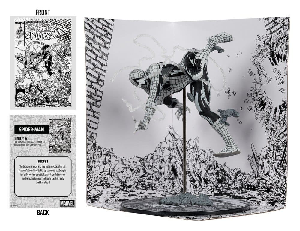 Marvel Estatua PVC !/10 Spider-Man (Line Art) (The Amazing Spider-Man #318) (Gold Label) 17 cm