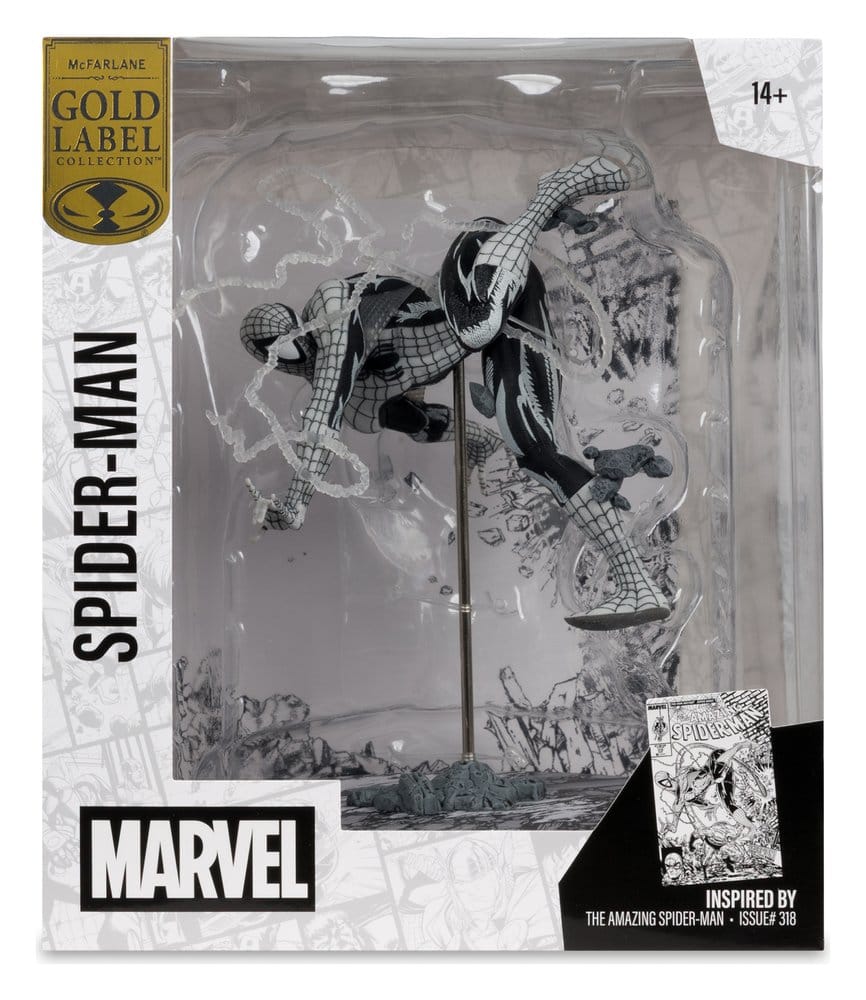 Marvel Estatua PVC !/10 Spider-Man (Line Art) (The Amazing Spider-Man #318) (Gold Label) 17 cm