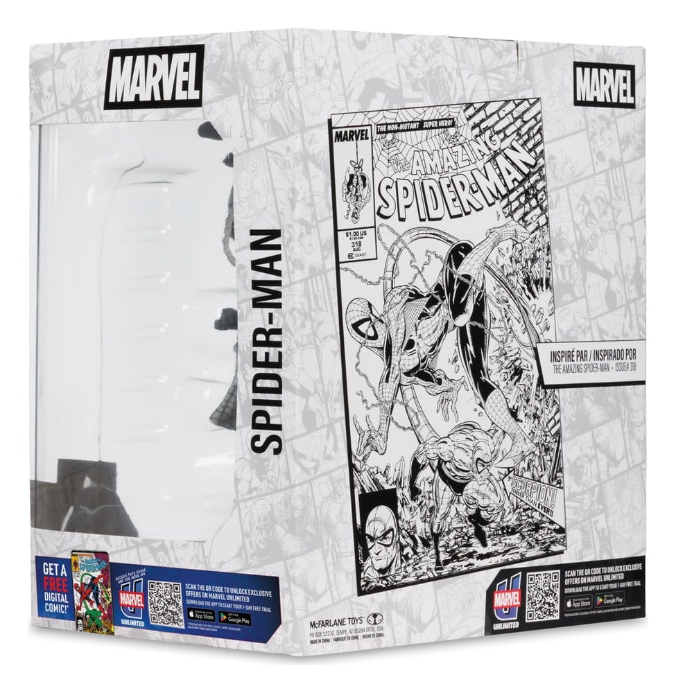 Marvel Estatua PVC !/10 Spider-Man (Line Art) (The Amazing Spider-Man #318) (Gold Label) 17 cm